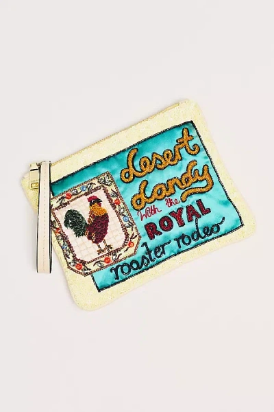 Alemais Rooster Embellished Clutch In Multicolor