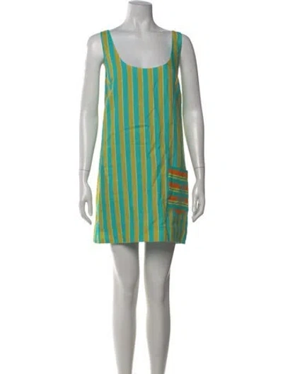Pre-owned Alemais Rosanna Mini Dress Mini Dress In Green