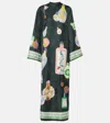 Alemais Royal Satin Jacquard Maxi Dress In Multicoloured