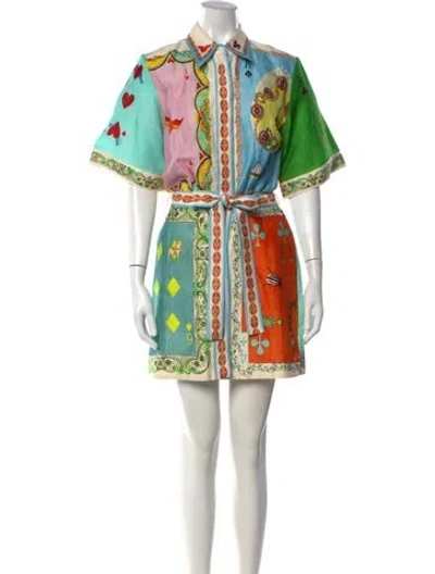 Pre-owned Alemais Rumi Mini Dress Mini Dress In Green