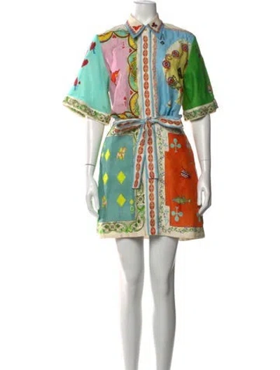 Pre-owned Alemais Rummi Dress Mini Dress In Green