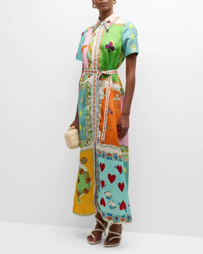 Alemais Rummy Satin Shirtdress In Multi