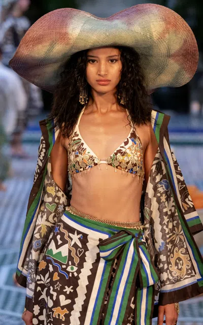 Alemais Safi Straw Wide Brim Sunhat