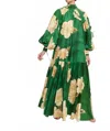 Alemais Sage Silk Gown In Green In Green