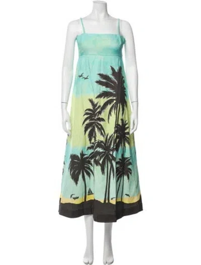 Pre-owned Alemais Sail Away Day Dress Long Dress In Blue