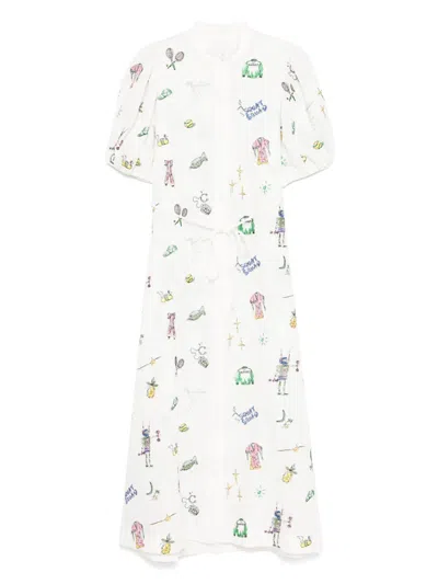 Alemais Salve Terrah Midi Dress In White