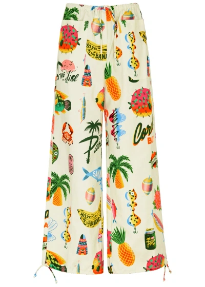 Alemais Samaki Printed Twill Trousers In Multicoloured