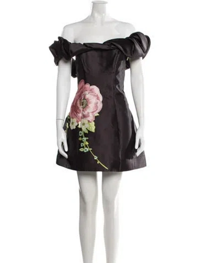 Pre-owned Alemais Satin Mini Dress W/ Tags In Black