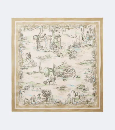 Alemais Alémais Scout Printed Silk Scarf In Multicoloured