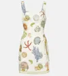 Alemais Sea Linen Minidress In Weiss