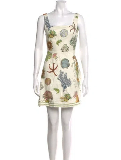 Pre-owned Alemais Sea Mini Dress Mini Dress In Neutral