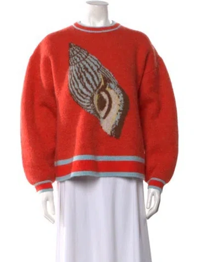 Pre-owned Alemais Sea Star Shell Sweater Mohair Sweater In Orange