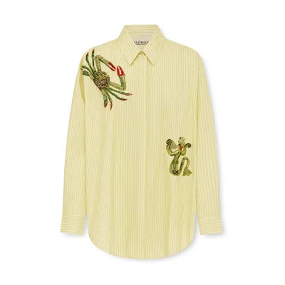 Alemais Seb Embellished Shirt In Stripe