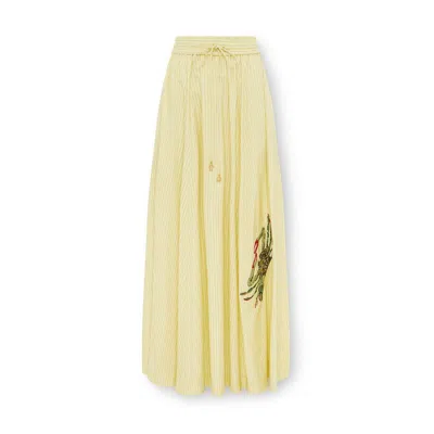 Alemais Seb Embellished Skirt In Stripe