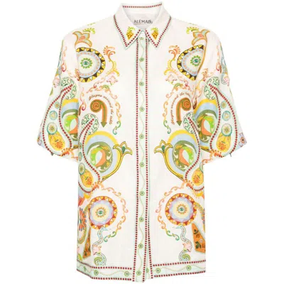 Alemais Pinball Linen Shirt In Multicolor