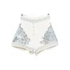Alemais Villa Romantica Printed Shorts In White