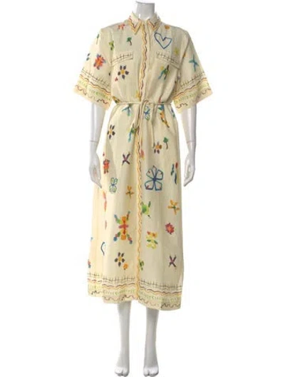 Pre-owned Alemais Sidi Long Dress In Yellow
