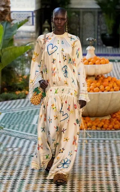 Alemais Sidi Silk Satin Gown In Multi
