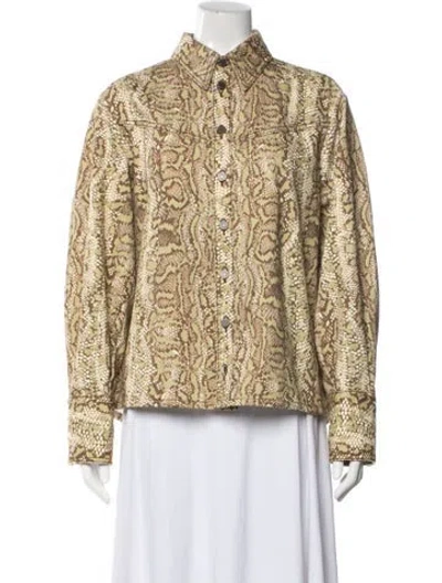 Pre-owned Alemais Silk Animal Print Jacket W/ Tags In Multi