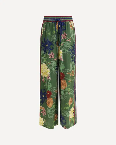 Alemais Silk Avery Pants In Green