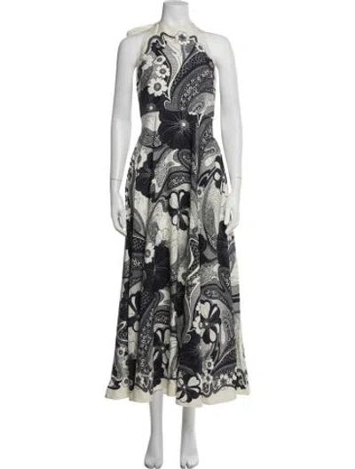 Pre-owned Alemais Silk Long Dress In Multicolor