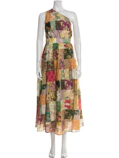 Pre-owned Alemais Silk Long Dress In Orange