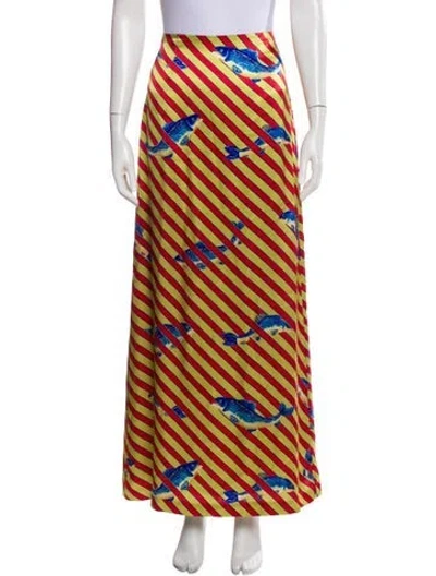 Pre-owned Alemais Silk Long Skirt In Multi