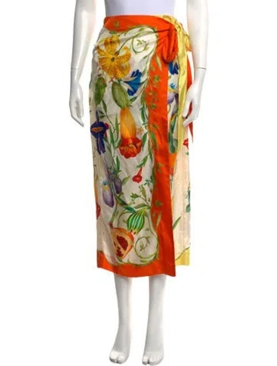 Pre-owned Alemais Silk Long Skirt In Multicolor