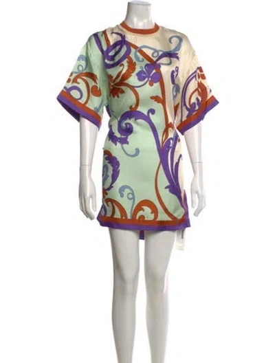 Pre-owned Alemais Silk Mini Dress In Neutrals