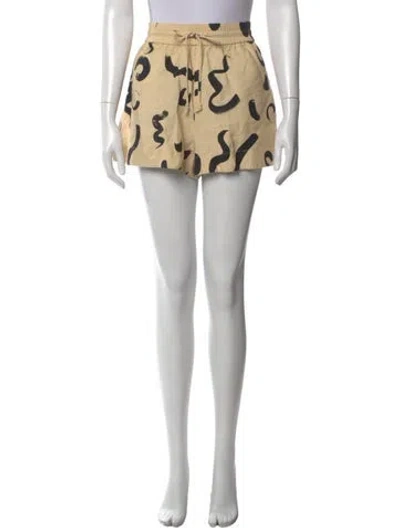 Pre-owned Alemais Silk Mini Shorts In Neutral