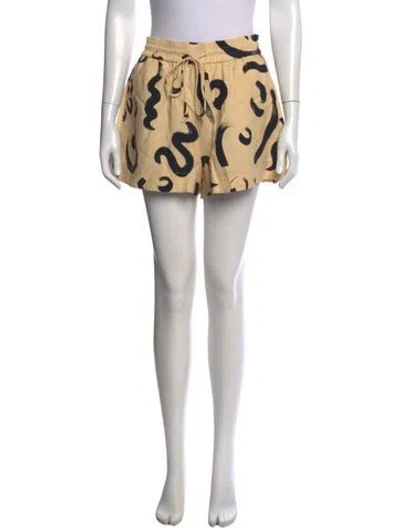 Pre-owned Alemais Silk Mini Shorts In Neutral