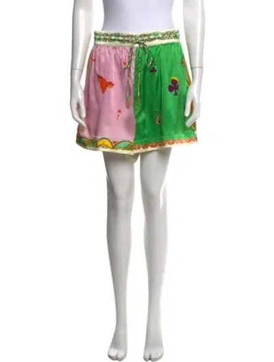 Pre-owned Alemais Silk Mini Shorts In Pink