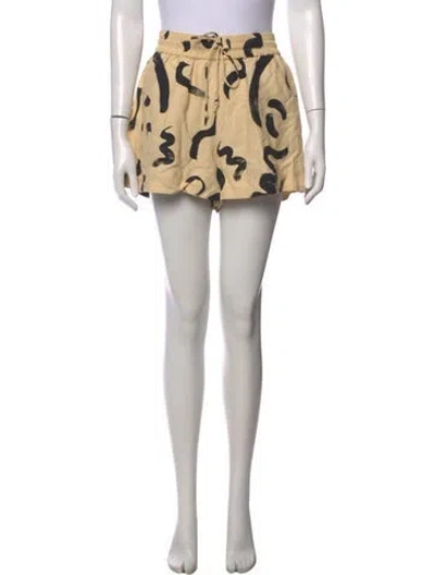 Pre-owned Alemais Silk Mini Shorts W/ Tags In Black/neutrals