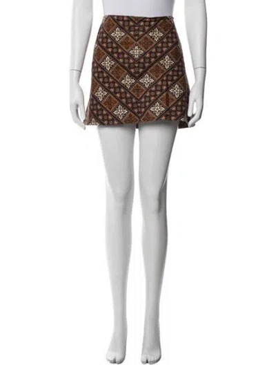 Pre-owned Alemais Silk Mini Skirt In White