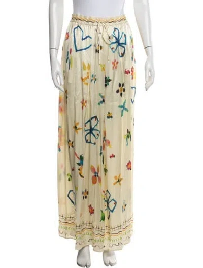 Pre-owned Alemais Silk Pants In Neutrals