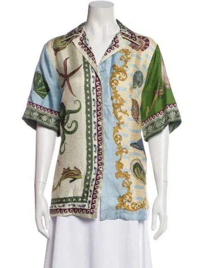 Pre-owned Alemais Silk Printed Blouse In Multi