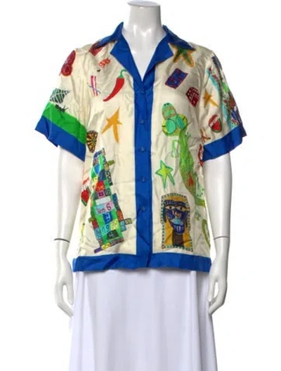 Pre-owned Alemais Silk Printed Blouse In Multicolor