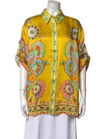 Pre-owned Alemais Silk Printed Blouse In Multicolor