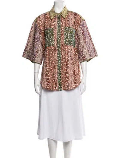 Pre-owned Alemais Silk Printed Blouse W/ Tags In Multicolor