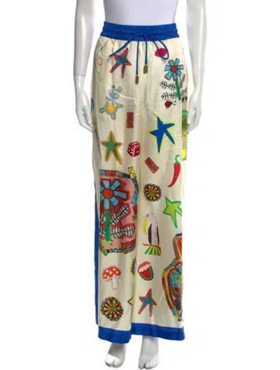 Pre-owned Alemais Silk Wide Leg Pants W/ Tags In Neutral