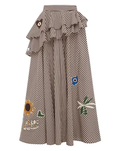 Alemais Sirocco Embroidered Skirt In Multi