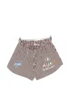 Alemais Sirocco Embroidered Short In Brown