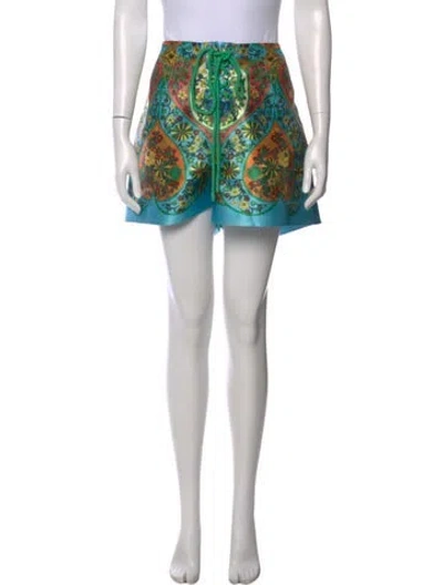 Pre-owned Alemais Sofie Mini Shorts In Green