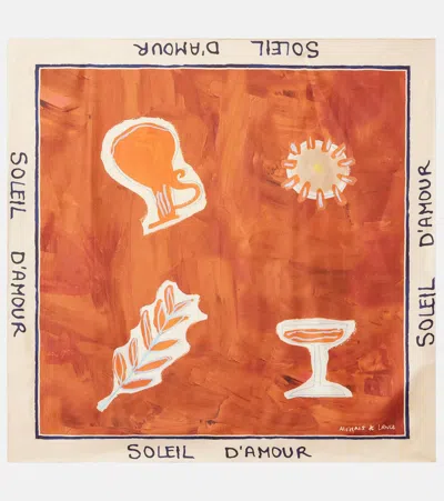 Alemais Soleil D'amour真丝围巾 In Brown