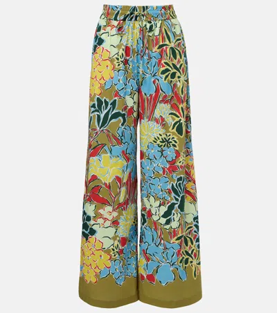 Alemais Alémais Solstice Cotton-blend Wide-leg Pants In Multi