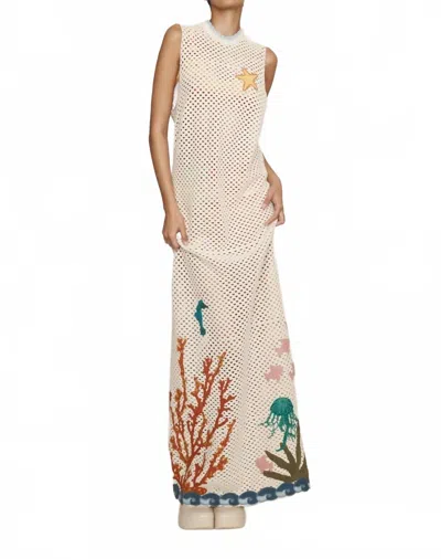 Alemais Splash Midi Dress In Cream In Multi
