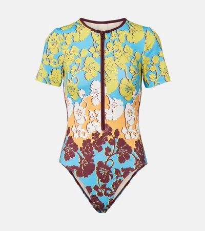 Alemais Alémais Splice Floral Swimsuit In Multi