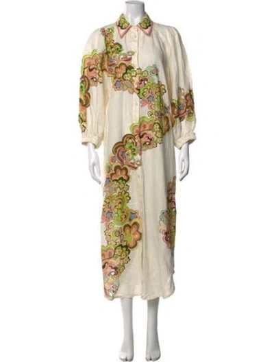 Pre-owned Alemais Starscape Shirt Dress Long Dress In Multicolor