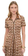 Alemais Stefanie Knit Shirt Multi In Brown