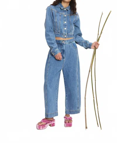 Alemais Stephi Cocoon Leg Jean In Light Indigo In Blue